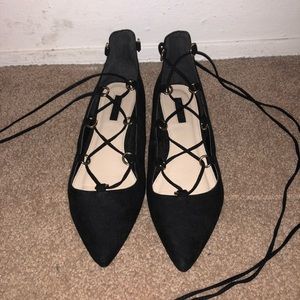 Lace up flats